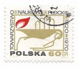 Polonia - A 150-a aniversare a Societatii Stiintifice din Plock, infiintata in 1820, 1970 - obliterat