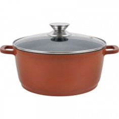 Cratita Aluminiu Placata Ceramica 40cm Tuci Gros cu Capac 17l Grunberg GR1040 DNN foto
