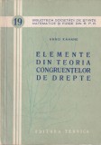 Arno Kahane - Elemente din teoria congruentelor de drepte