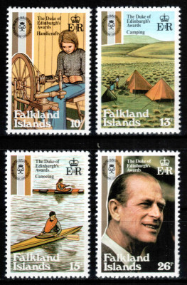 Falkland 1981, Mi #329-332**, Ducele de Edinburgh, activitati, MNH! Cota 3,20 &amp;euro;! foto