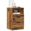 Noptiera Gossi lemn invechit 40x36x65 cm, 2 sertare, lemn prelucrat. Depozitare dormitor