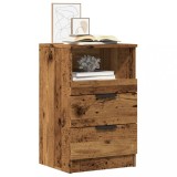 Gossi noptiera, lemn invechit, 40x36x65 cm, lemn prelucrat