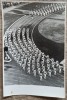 Tineri pe stadion in cadrul unei manifestatii// fotografie perioada comunista, Romania 1900 - 1950, Portrete