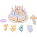 eliNeli Birthday Cake jucarie din lemn pentru copii 18m+ 21 buc