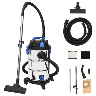 Aspirator cu aspirare umeda si uscata, 1200 W, argintiu, 30 L GartenMobel Dekor foto