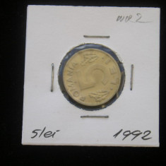 M1 C10 - Moneda foarte veche 46 - Romania - 5 lei 1992