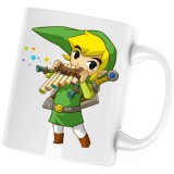 Cana alba personalizata &quot;Legend of Zelda Link Spiridus Elf&quot;, INOVATIX&reg;. 330ml, Oem