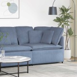 VidaXL Modul de colț pentru canapea modulară cu perne albastru 100 cm