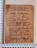 Permis circulatie bicicleta Bucuresti, 1948, rar