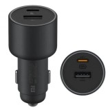 Cumpara ieftin Incarcator auto Xiaomi 1A1C Fast Charging Version Negru, 100W USB Type-C, USB-A, Inel luminos cu 4 culori