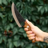 Cutit universal pentru bucatarie,Otel Carbon, Lama Forjata, 275mm,Husa Inclusa, Maro