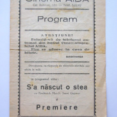 M3 C18 - Program cinematograf - Cinema Aida - anii 1930