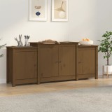 VidaXL Servantă, maro miere, 164x37x68 cm, lemn masiv de pin