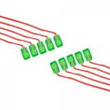 Set 10 papuci electrici mama 6.3 mm cu fir elSales ELS-PEM63, rosu/verde