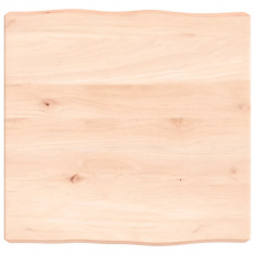 vidaXL Blat masă 40x40x(2-6) cm lemn stejar netratat contur organic