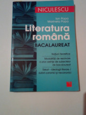 LITERATURA ROMANA ~ BACALAUREAT - NICULESCU ( 2016 ) foto