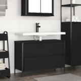 vidaXL Dulap pentru baie cu sertare Stejar negru 90x34,5x60 cm 861877