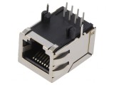 Soclu RJ45 8p8c Ecranat pentru PCB THT