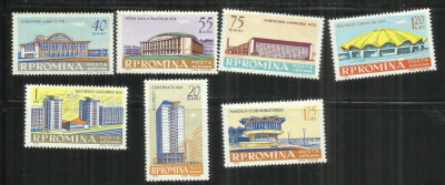 ROMANIA 1961 - ARHITECTURA ROMANEASCA MODERNA , MNH - LP 531 foto