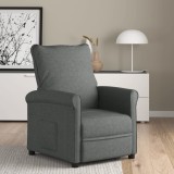 Cumpara ieftin Fotoliu rabatabil, gri &icirc;nchis, material textil