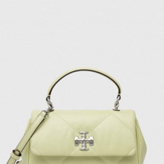 Tory Burch poseta de piele culoarea verde