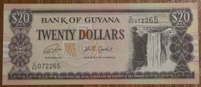 20 dollars Guyana, UNC