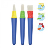 Set pensule pictura pentru copii,3 capete diferite,3 bucati set