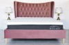 Pat Lora 160x200 cm Tapitat Catifea Roz Somiera Inclusa (cod ML 2302-08)