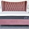 Pat Lora 160x200 cm Tapitat Catifea Roz Somiera Inclusa (cod ML 2302-08)