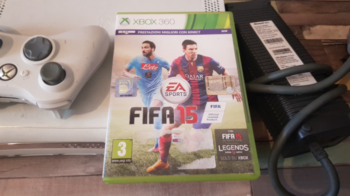 XBOX360 consola XBOX 360 cu HDMI +2 jocuri Ace Combat 6 (avioane), FIFA 15