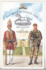 bnk cp Uniforme militare - Prince of Wales`s Own Regiment of Yorkshire - necirculata