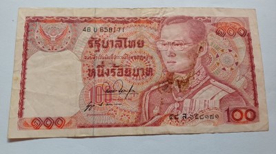 Thailan-100 Baht 1978 foto