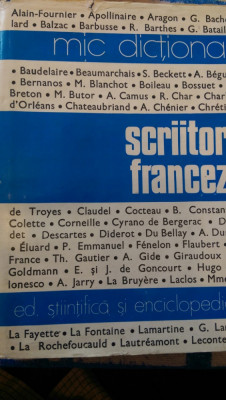 Mic dictionar Scriitori francezi 1978 foto
