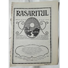 Revista Rasaritul, anul V, nr.33-36/1923 (din cuprins, versuri de V.Militaru)