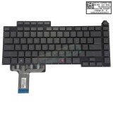 Tastatura Laptop Gaming, Asus, ROG Strix G15 G513I, G513IR, G513IM, iluminata, conector RGB 20 pini, gri, layout US