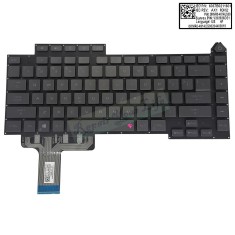 Tastatura Laptop Gaming, Asus, ROG Strix Scar 15 G533Q, G533QM, G533QR, G533QS, iluminata, conector RGB 20 pini, gri, layout US foto