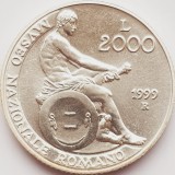 Cumpara ieftin 463 Italia 2000 Lire 1999 National Roman Museum km 202 UNC argint, Europa