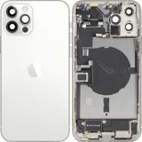 Capac Baterie Apple iPhone 12 Pro Max, Cu Carcasa Mijloc, Full Parts, Argintiu, Swap