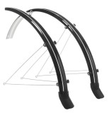 Set Aripi Bicicleta 28 Negru 36mm - Protectie Roti Cursa/MTB