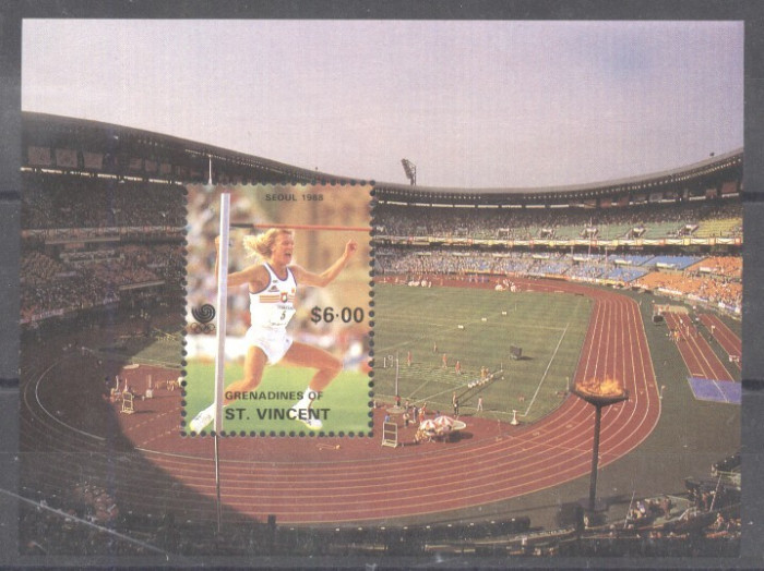 St. Vincent Grenadines 1988 Sport, Olympics, Seoul, perf. sheet, MNH S.232