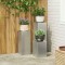 Suporturi pentru plante 3 pcs Argintiu 24 x 24 x 75 cm