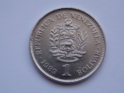 1 bolivar 1989 VENEZUELA foto