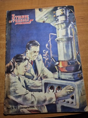 stiinta si tehnica februarie 1954-arheologie in tara noastra,art. CFR,locomotiva foto