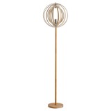 HOMCOM Lampa de podea abajur pivotant moderna creativa Baza din lemn cauciuc pentru casa Ф38 x 160cm