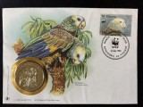 Saint Vincent și Grenadine 1986 - Amazonul lui Gould, papagal - medalie WWF pentru 30 de ani &ndash; Numisbrief, America Centrala si de Sud