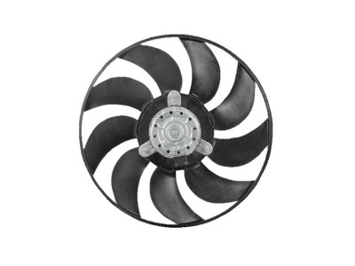 GMV ventilator radiator Nissan Interstar, 2002-2010, motor 1.9 dci, 2.5 dci, 3.0 dci, diesel, cutie manuala, fara AC, 385 mm; 2 pini, foto