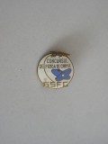 QW9 J 87 - Insigna - tematica pionieri - Concursul de fizica si chimie, Romania de la 1950