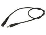 Cablu Negru 1x0,5mm2 DC 5,5/2,1 și 5,5/2,5 Mufă Drept