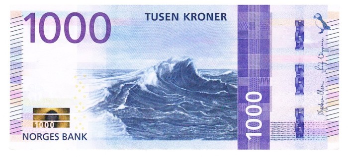 Norvegia 1 000 1000 Kroner 2019 P-57 Seria 3101412419
