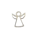 Pandantiv, Jolie Silver, Argint 925, Model Inger Contur cu Pietre, 1 g, 15x15 mm